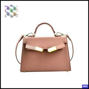 Trendy PU Leather Crossbody Bag Adjustable Strap Small Handbag Purse Chic